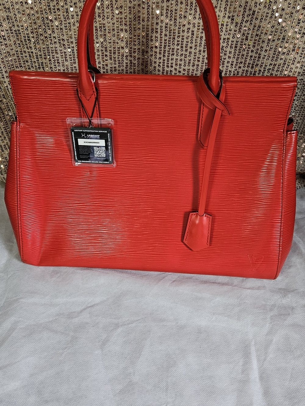 Louis Vuitton Epi Marly MM Coquelicot Handbag